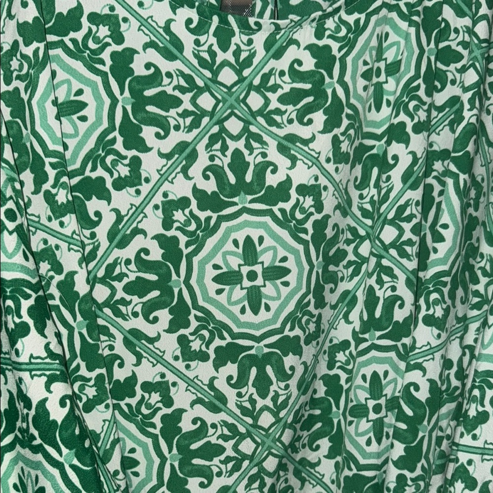 Boohoo Plus Green Pattern Dress - Picture 2 of 6